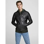 Jack & Jones Dirbtinės odos striukė Rocky 12147218 Juoda Regular Fit