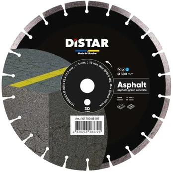 300 mm Deimantinis diskas asfaltui, Asphalt, Distar