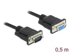 Delock Seriell Kabelis RS-232 Sub-D9 Stecker zu Buchse 0,5 m