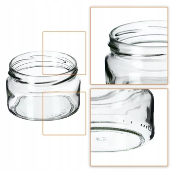 Konservavimo stiklainiai su dangteliais, 10 vnt., 250 ml.
