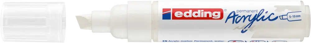 Akrilinis žymeklis edding 5000, baltos spalvos