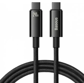 USB-C į USB-C kabelis Baseus Tungsten Gold 240W 2 m (juodas)