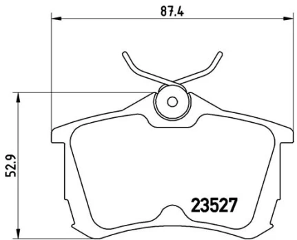 Stabdžių trinkelių rinkinys, diskinis stabdys BREMBO P28030