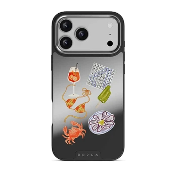 Seaside Muse - iPhone 17 Pro Max Case, Elite Mirror Dark (MagSafe) / Silver