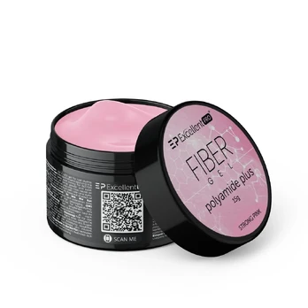EXCELLENT PRO_Fiber Gel Polyamide Plus statybinis gelis Strong Pink 15g