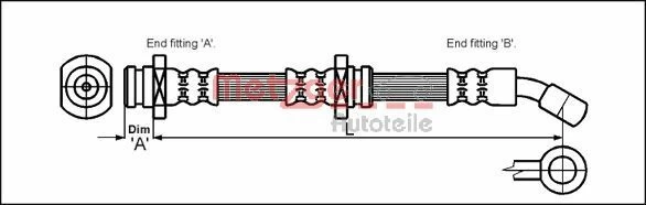Stabdžių žarnelė METZGER 4110081