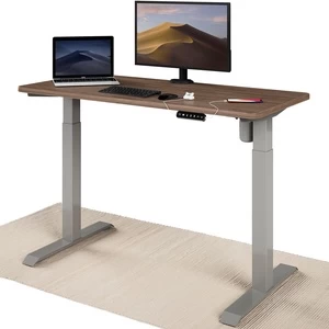 Rašomasis stalas reguliuojamo aukščio Desktronic Home One Grey_Walnut_SKU_2_SKU_15, pilkas/riešuto