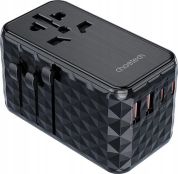 Choetech Pd6028 kelioninis adapteris Eu / Us / Aus / Uk 2x Usb-c 2x Usb-a 100w