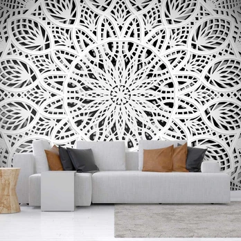 Artgeist Fototapetas - Baltas Mandala
