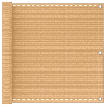 Balkono Ekranas Smėlio 120 x 700 cm HDPE ir aliuminis