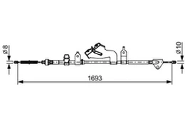 Trosas, stovėjimo stabdys BOSCH 1 987 482 657