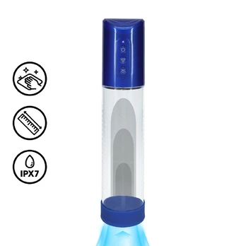 Pumped by Shots HyperPump penio pompa, metalo blizgesio mėlyna