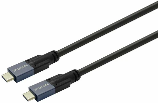 Kabelis USB VivoLink USB-C - USB-C 7.5 m Juodas (PROUSBCMM7.5)