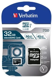 Memory card Verbatim Pro U3 MicroSDXC 32GB + Adapter