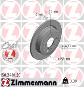 Stabdžių diskas ZIMMERMANN 150.3401.20 kaina