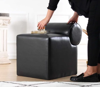 Pouffe Rohin Deri Puf - Juodas