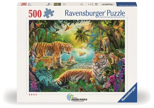 Puzzle 2D: Rodzina Tygrysów 500el