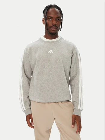 adidas Džemperis Essentials 3-Stripes Fleece KY4158 Pilka Regular Fit