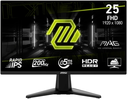 MSI MSI MAG 255FDE E20 Gaming Monitorius - 180Hz, 1ms Rapid IPS PANEL