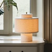 Globen Lighting stalo lempa Noah, balta, aukštis 31 cm, tekstilė