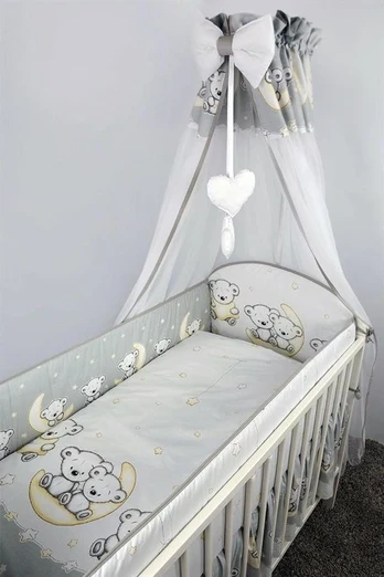Bedding set - 6 parts - 120/90/360 - LEON - GREY