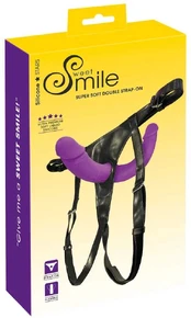 Sweet Smile Super Soft Double Strap-on dildo kaina