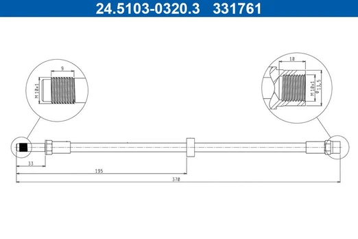 Stabdžių žarnelė ATE 24.5103-0320.3