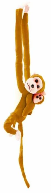 Pliušinis žaislas beždžionė Lean Toys, rudas, 70 cm