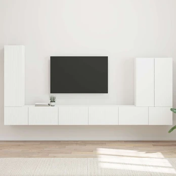 TV staliukas 6 pcs Balta
