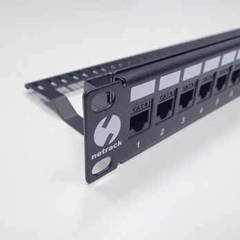 NETRACK 104-20 patch panel Keystone 19 colių 24 jungtys UTP su lentyna