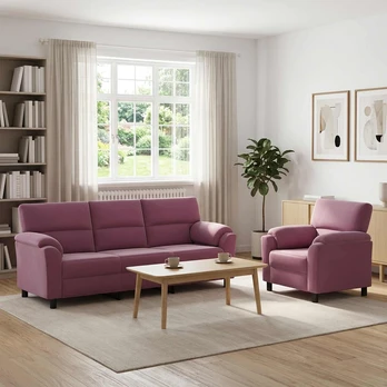 Sofa Sofos komplektas 2 vnt. Violetinė Aksomas