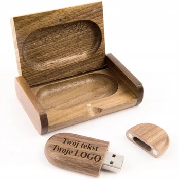 USB laikmena Medinis 16 Gb Usb 2.0 pendrive su graviravimu ir dėžute