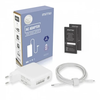 Maitinimo šaltinis sieciowy Mitsu 87W USB-C, USBC, 5-20.2V, 3-4.3A (baltas) do notebooka