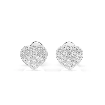 Auksiniai auskarai su deimantais „Diamond Heart II“