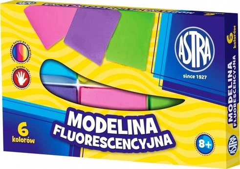 Modelinas vaikams fluorescencinis 6 spalvų