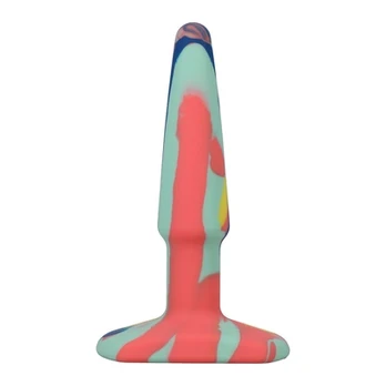 A-Play Groovy Silicone Comfort Plug 10 cm Multicolor by Doc Johnson