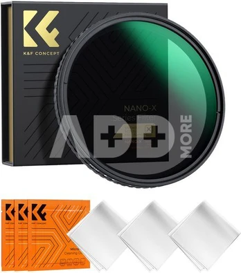 K&F Concept K&F 43MM Nano-X Variable/Fader ND Filter, ND2~ND32, W/O Black Cross with 3pcs cleaning cloths
