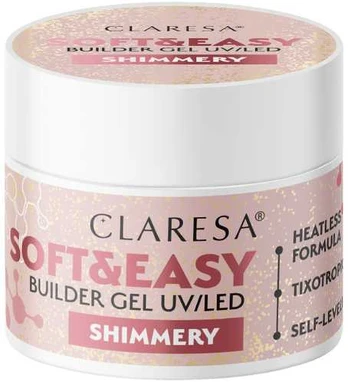 CLARESA Żel budujący do paznokci Soft&Easy Builder Shimmery 12 g