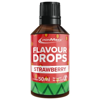 IronMaxx Flavour Drops (skonio lašai) 50 ml. - Strawberry skonis
