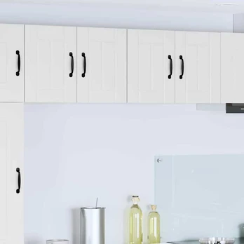 Virtuvės sieninė spintelė 2 pcs Ypatingai blizgi balta