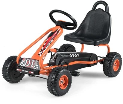 Pedalinis gokartas oranžinis
