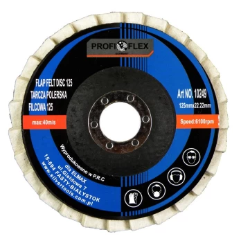 Diskas poliravimo Ø125mm, 22.2mm 6100rpm