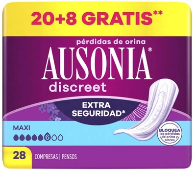Ausonia DISCREET maxi incontinence pads 28 units