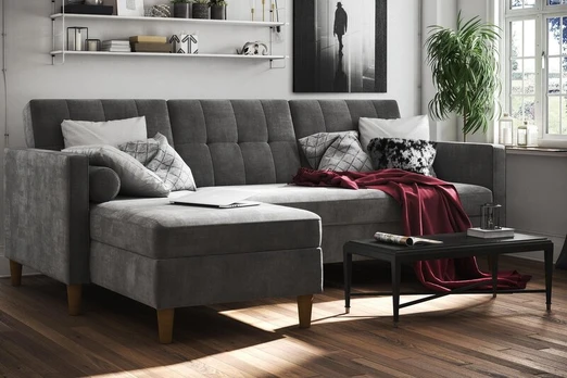 Sofa Dorel Home Hartford, pilka