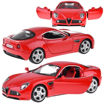 Metalinis automobilio modelis - Alfa romeo 8c , raudona