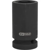 Smūginė galvutė KS Tools, šešiakampė, ilgas 1" 27mm kaina