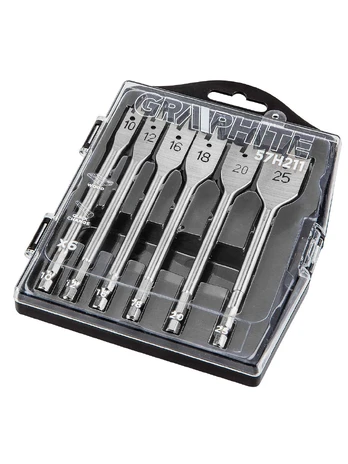Grąžtas Graphite Medžio grąžtai 10,12,16,18,20,25mm, 6 vnt.