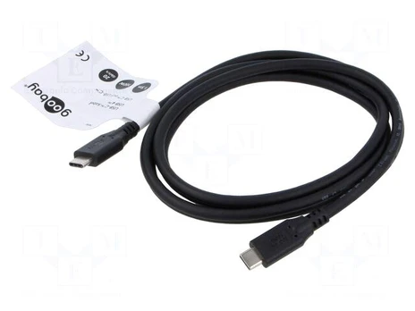 Cable | USB 4.0 | USB C plug,both sides | 1.5m | black | 20Gbps | PVC