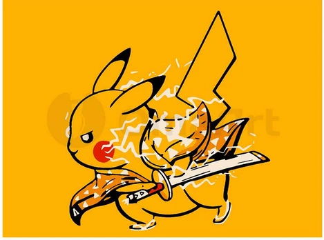 Omaart Pikachu samurai