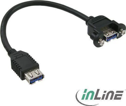 InLine USB-A - 0,2 m Juodas (33445F)